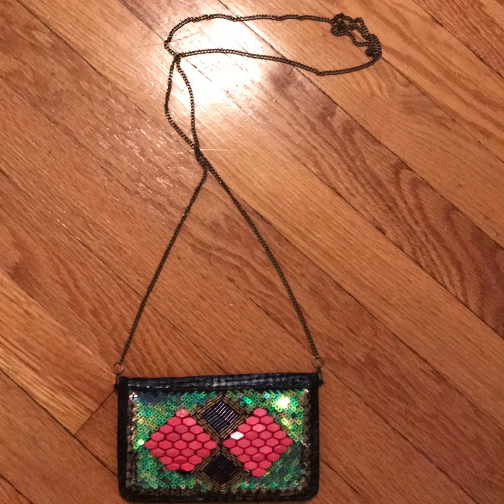 Jeweled cross body purse